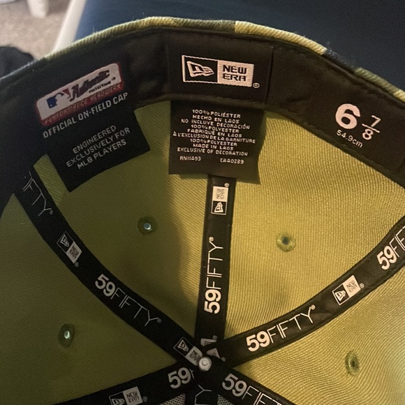 Tampa Bay Rays camo hat gold and green size 6 7/8th - Picture 3 of 5